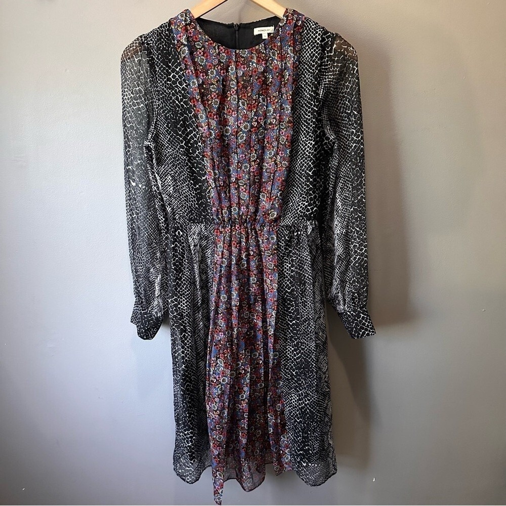 Manoush Cinched Waist Knee Length Dress | Size US4 |‎ Snakeskin Print
